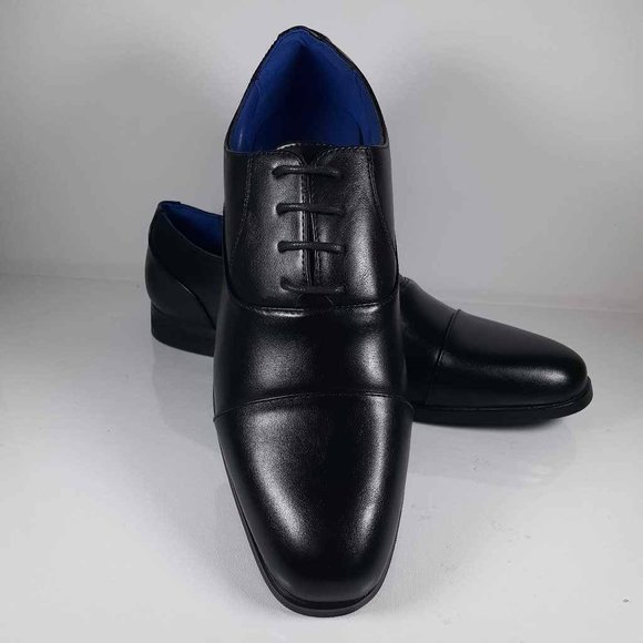 Vincent Cavallo Oxford Dress Shoes 10 Medium Black - Picture 2 of 2